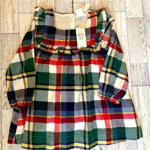 NEW WITH TAGS - Baby Gap Red,Green, White Holiday Dress 12-18 Months